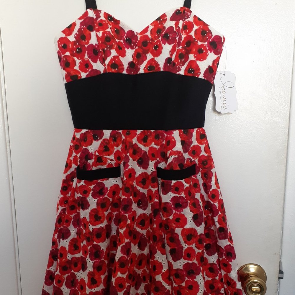 Unique Vintage Poppy Dress, NWT
